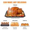 10QT Convection Air Fryer Oven Warm, Broil, Toast, Bake, Air Fry, Oil-Free, Stainless Steel - silver - Kitchen Appliances