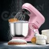 5.3 Qt Stand Kitchen Food Mixer 6 Speed with Dough Hook Beater - pink