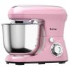5.3 Qt Stand Kitchen Food Mixer 6 Speed with Dough Hook Beater - pink