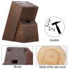 Kitchen Cutting Tool Block Set homgeek 8 Pieces  with Sharpener German 1.4116 Stainless Steel Blade Pakka Wood Handle and Kitchen Scissors