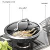 Nonstick Stainless Steel Cookware set, Scratch-Resistant Frying Pans & Soup Pot, Stay Cool Handles & Tempered Glass Lid, Dishwasher-Safe 13-pieces