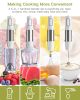 Homgeek Immersion Hand Blender, 500W 6-Speeds 5-in-1 Stainless Steel Stick Blender with Chopper, 600ml Beaker, Eggs Beater, Milk Frother - as pic