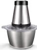 Meat Grinder, Food Chopper 1.2L Food Processor for Meat, Vegetables, Fruits and Nuts, Mini Meat Mincer with Stainless Steel Bowl and 4 Blades, 300W