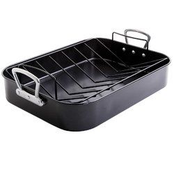 Gibson Home Broxton 2 Piece Turkey Roaster & V-Rack - 89134.02
