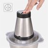 Meat Grinder, Food Chopper 1.2L Food Processor for Meat, Vegetables, Fruits and Nuts, Mini Meat Mincer with Stainless Steel Bowl and 4 Blades, 300W