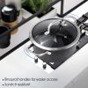 Nonstick Stainless Steel Cookware set, Scratch-Resistant Frying Pans & Soup Pot, Stay Cool Handles & Tempered Glass Lid, Dishwasher-Safe 13-pieces