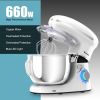 6.3 Quart Tilt-Head Food Stand Mixer 6 Speed 660W - white