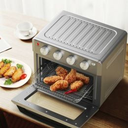 19 Qt Dehydrate Convection Air Fryer Toaster Oven with 5 Accessories - SLIVER