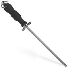 8" Steel Honing Rod with Ergonomic Handle and Safety Guard - KSHP-001