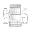 Black Four Tier Kitchen Seasoning Storage Rack Counter Organizer Spice Rack Shelf for Seasoning Jars,Spice Jars Sauce Bottles KJZWJ018-4HEI YF.