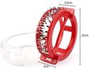 Stainless Steel Rocking Meat Tenderizer Rolling Meat Hammer Kitchen Gadget Tool - Red