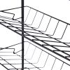 Black Three Tier Kitchen Seasoning Storage Rack Counter Organizer Spice Rack Shelf for Seasoning Jars,Spice Jars Sauce Bottles