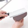 Emery Sponge Brush Eraser Scrub Handle Grip Sink Pot Bowl Kitchen Cleaning Tool - Black