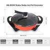 Liven Electric Shabu Shabu Hot Pot with Divider and Non-Stick Coating Electric Hot Pot 5L - Red