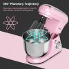 5.3 Qt Stand Kitchen Food Mixer 6 Speed with Dough Hook Beater - pink