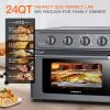 Air Fryer Toaster Oven 24 Quart-7-In-1 Convection Oven, Roast, Toast, Broil & Bake Function-Kitchen Appliances for Cooking Chicken, Steak & Pizza