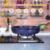 3-Piece Kitchen Cookware Set Nonstick Ceramic Bule,1.2 Q Pot Saucepan w/Lid+8 in Small Frying Pan, 9.5 Hard Anodized Frying Skillet Pan, Stock Pot