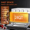 Air Fryer Toaster Oven 24 Quart-7-In-1 Convection Oven, Roast, Toast, Broil & Bake Function-Kitchen Appliances for Cooking Chicken, Steak&Pizza