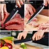 6 Pieces German Steel Japanese, Ultra Sharp Professional Chef Knife Set- Non-stick & Hammered Blade with Ergonomic Pakkawood Handle