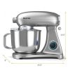 7 Quart 800W 6-Speed Electric Tilt-Head Food Stand Mixer - sliver