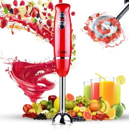 Hand Blender Immersion Blender Handheld Stick Batidora Electric Blenders Emersion Hand Mixer For Kitchen 5 Core HB 1510 RED - Red Stick