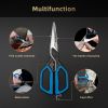 Cookit Kitchen Shears Heavy Duty Stainless Steel Chef Shears Utility Come Apart Food Shears for Chicken Poultry Fish Meat Vegetables - Black