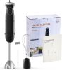 homgeek 500W Immersion Handheld Blender 3 in 1, 6-Speed Electric Stick with Turbo Function, Include Stainless Steel Whisk, Milk Frother Attachments