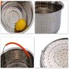 New Home Stainless Steel Steamer Basket For Instant Pot w/Silicone Handle For Steaming Veggies- IP Accessory Insert Fits Into Pressure Cookers - 6QT