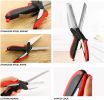 Clever Cutter 6 in 1 Kitchen Scissors Knife Food Cutter Chopper w/ Cutting Board - Stainless