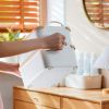 5-Pack Lided Plastic Storage Bins Basket Box Drawer Organizer Kitchen Container - 1*L + 4*S