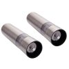 Pepper Mill, 2Pcs Stainless Steel Salt and Pepper Grinder Electric Automatic Seasoning Spice Salt Mill Kitchen Tool Silver - Silver
