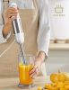 Homgeek Immersion Hand Blender, 500W 6-Speeds 5-in-1 Stainless Steel Stick Blender with Chopper, 600ml Beaker, Eggs Beater, Milk Frother - as pic