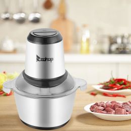 2-Speed Portable Electric Home Use Stainless Steel One-Button Meat Grinder for Home Kitchen Use Food Processor - As pictures