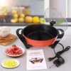 Liven Electric Shabu Shabu Hot Pot with Divider and Non-Stick Coating Electric Hot Pot 5L - Red