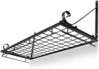 Pots and Pan Rack, Decorative Wall Mounted Storage Hanging Rack, Multipurpose Wrought-Iron shelf Organizer for Kitchen Cookware, Utensils, Pans