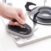 Emery Sponge Brush Eraser Scrub Handle Grip Sink Pot Bowl Kitchen Cleaning Tool - Black