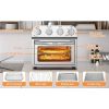 10QT Convection Air Fryer Oven Warm, Broil, Toast, Bake, Air Fry, Oil-Free, Stainless Steel - silver - Kitchen Appliances